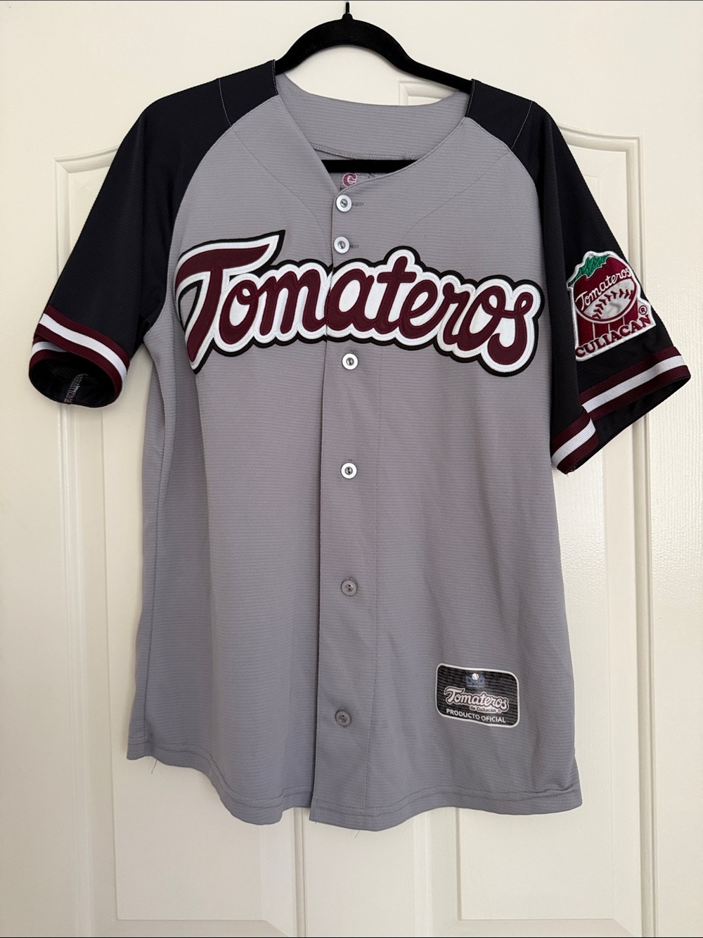 Tomateros Baseball Jersey - Gray & Black